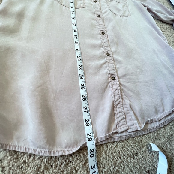 Express Light Pink Blush Long Sleeve Button Up Blouse - Picture 5 of 6